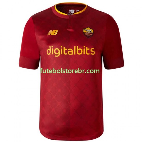 Camisa AS Roma I 2022-2023 manga curta pro Masculina