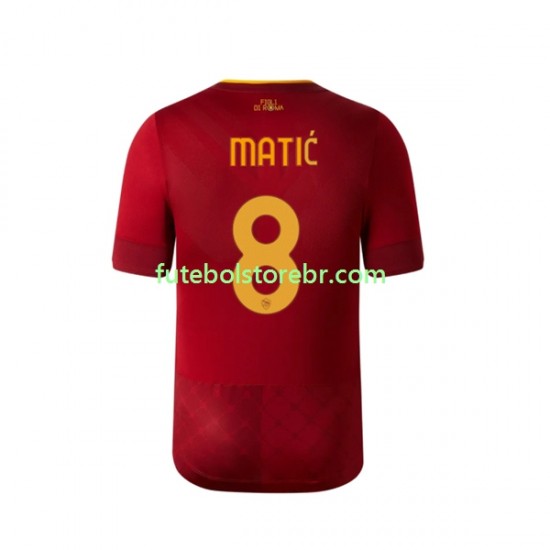 Camisa AS Roma Matic 8 I 2022-2023 manga curta pro Masculina