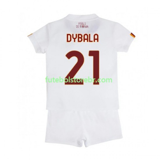 Camisa AS Roma Paulo Dybala 21 II 2022-2023 manga curta pro Juvenil