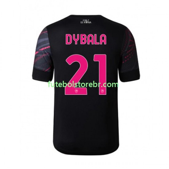 Camisa AS Roma Paulo Dybala 21 III 2022-2023 manga curta pro Masculina