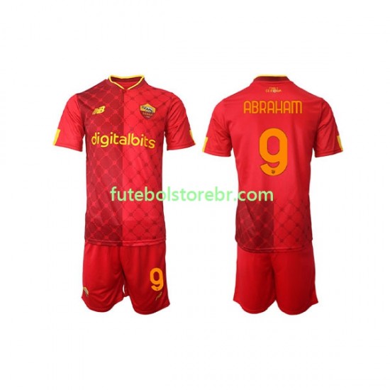 Camisa AS Roma Tammy Abraham 9 I 2022-2023 manga curta pro Juvenil