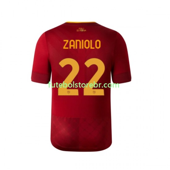 Camisa AS Roma Zaniolo 22 I 2022-2023 manga curta pro Masculina