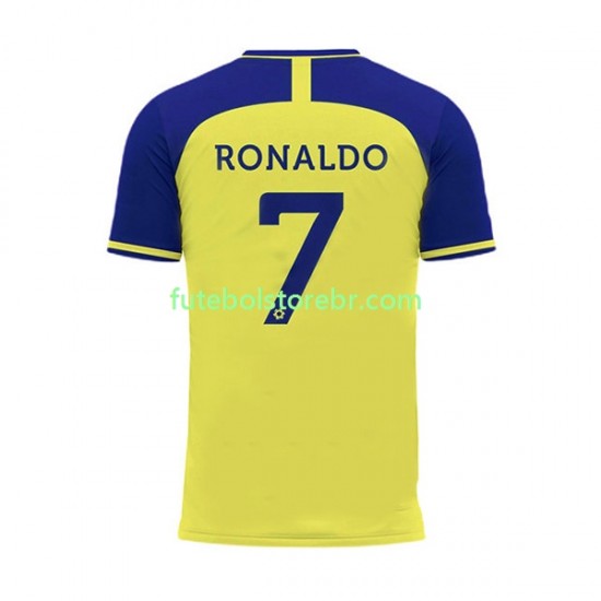 Camisa Al-Nassr Ronaldo 7 I 2022-2023 manga curta pro Masculina