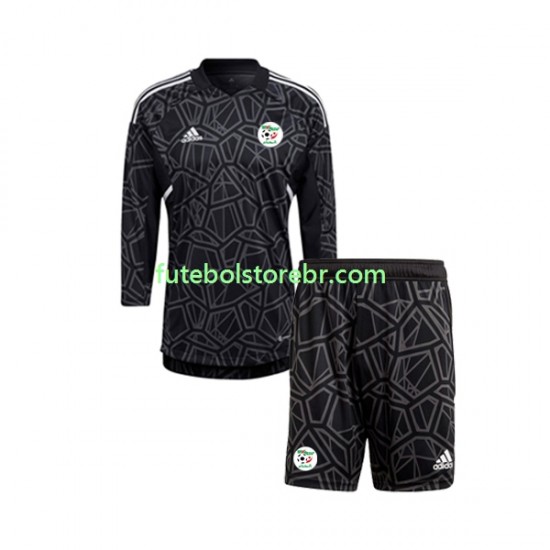 Camisa Goleiro Argélia I 2022 manga longa pro Juvenil