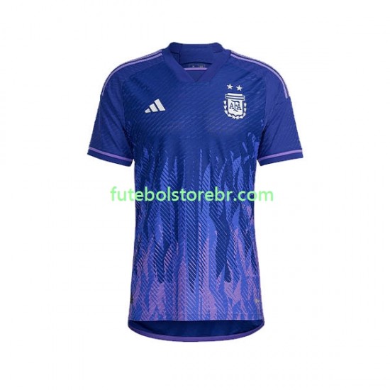 Camisa Argentina II Copa Do Mundo 2022 manga curta pro Masculina