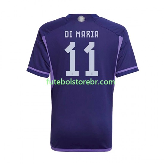 Camisa Argentina Di Maria 11 II Copa Do Mundo 2022 manga curta pro Masculina