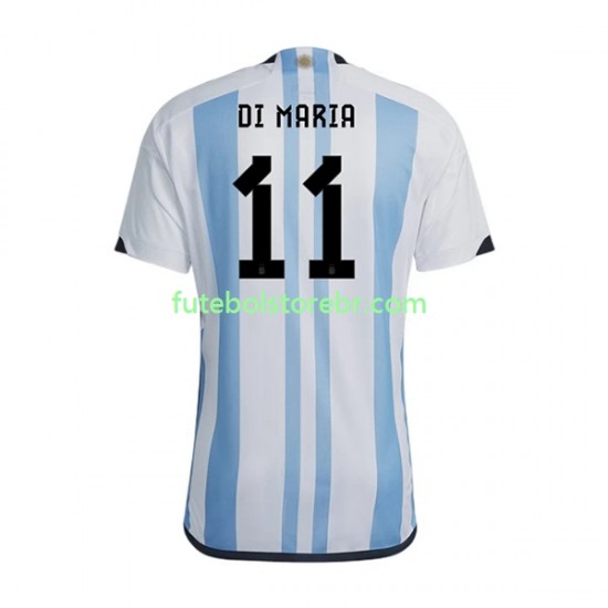 Camisa Argentina Di Maria 11 I Copa Do Mundo 2022 manga curta pro Masculina