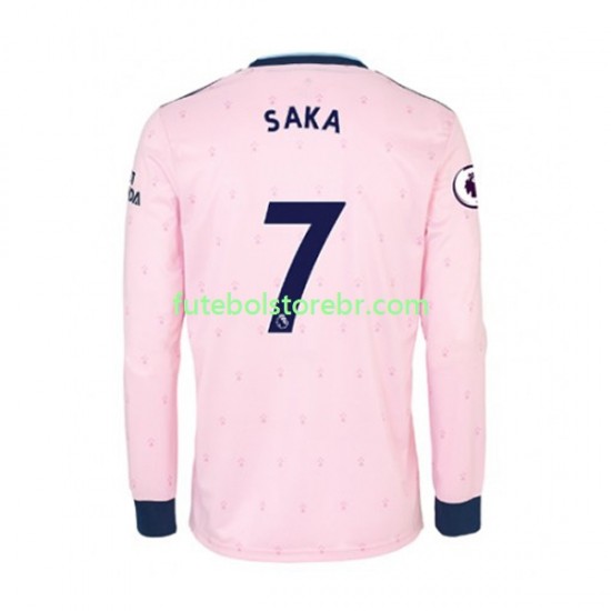 Camisa Arsenal Bukayo Saka 7 III 2022-2023 manga longa pro Masculina