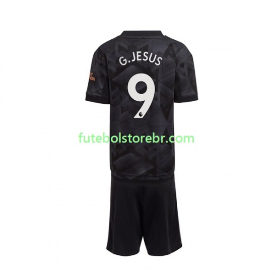 Camisa Arsenal Gabriel Jesus 9 II 2022-2023 manga curta pro Juvenil