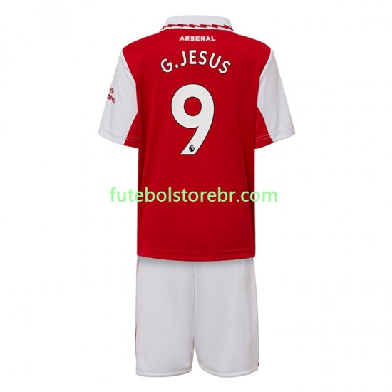 Camisa Arsenal Gabriel Jesus 9 I 2022-2023 manga curta pro Juvenil