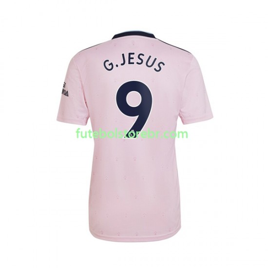 Camisa Arsenal Gabriel Jesus 9 III 2022-2023 manga curta pro Masculina