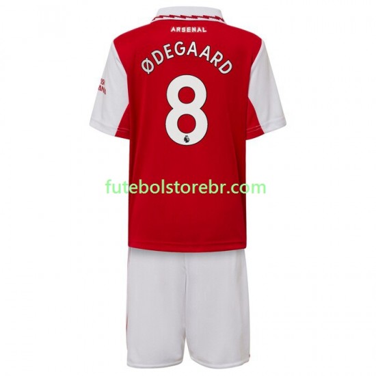 Camisa Arsenal Odegaard 8 I 2022-2023 manga curta pro Juvenil