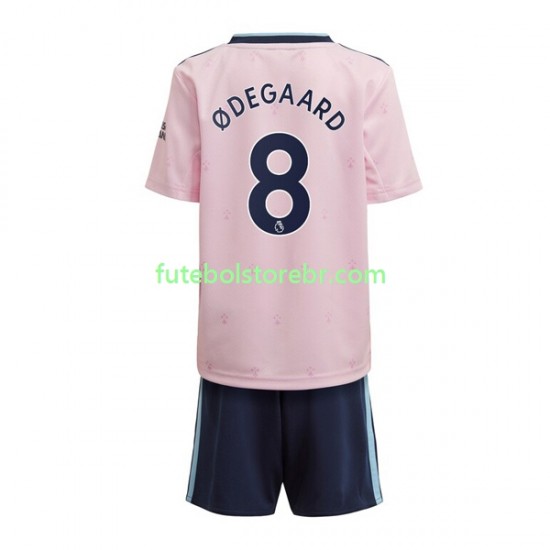 Camisa Arsenal Odegaard 8 III 2022-2023 manga curta pro Juvenil