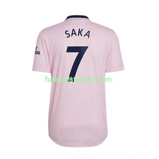 Camisa Arsenal Saka 7 III 2022-2023 manga curta pro Masculina