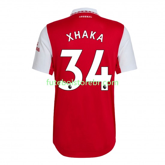 Camisa Arsenal Xhaka 34 I 2022-2023 manga curta pro Masculina