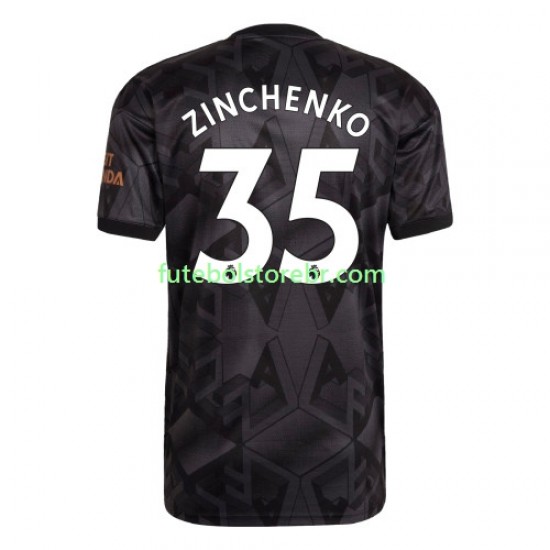 Camisa Arsenal Zinchenko 35 II 2022-2023 manga curta pro Masculina