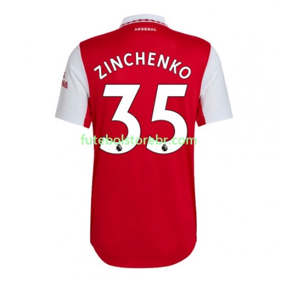 Camisa Arsenal Zinchenko 35 I 2022-2023 manga curta pro Masculina