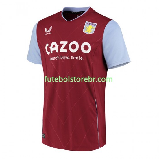 Camisa Aston Villa I 2022-2023 manga curta pro Masculina