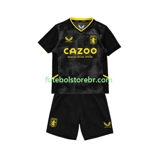 Camisa Aston Villa III 2022-2023 manga curta pro Juvenil