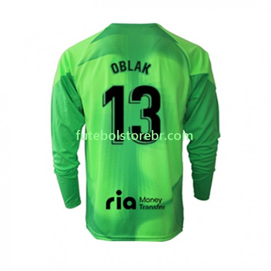 Camisa Goleiro Atlético de Madrid Jan Oblak 13 I 2022-2023 manga longa pro Masculina