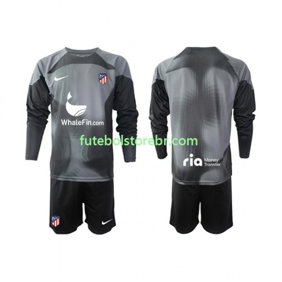 Camisa Goleiro Atlético de Madrid II 2022-2023 manga longa pro Juvenil