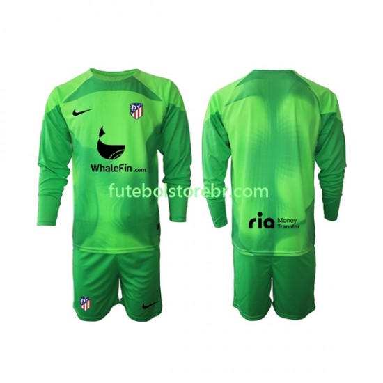 Camisa Goleiro Atlético de Madrid I 2022-2023 manga longa pro Juvenil