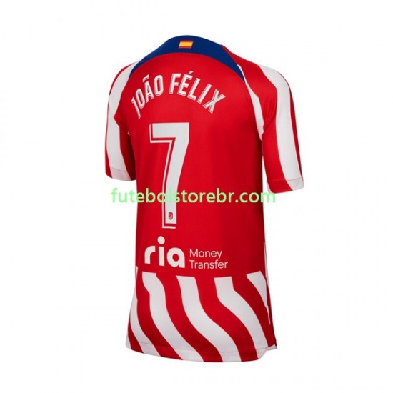 Camisa Atlético de Madrid Joao Felix 7 I 2022-2023 manga curta pro Masculina