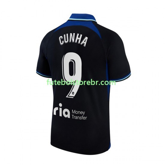 Camisa Atlético de Madrid Matheus Cunha 9 II 2022-2023 manga curta pro Masculina