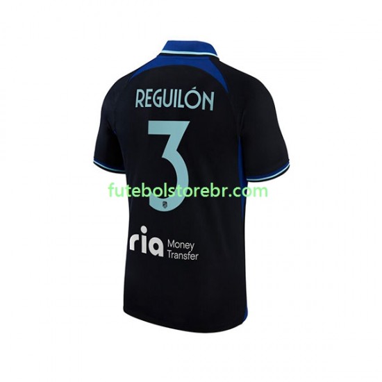 Camisa Atlético de Madrid Sergio Reguilon 3 II 2022-2023 manga curta pro Masculina