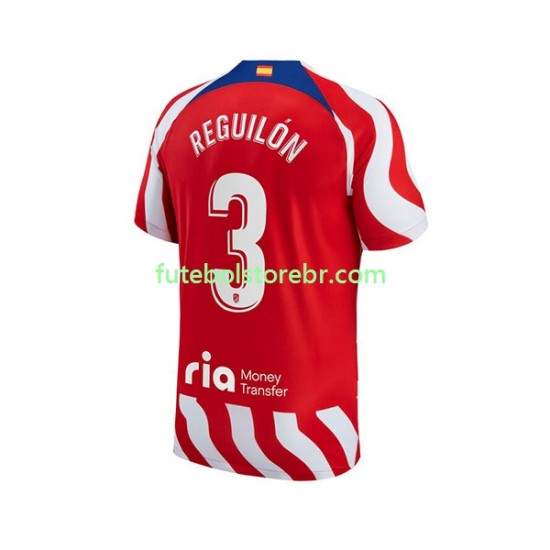 Camisa Atlético de Madrid Sergio Reguilon 3 I 2022-2023 manga curta pro Masculina