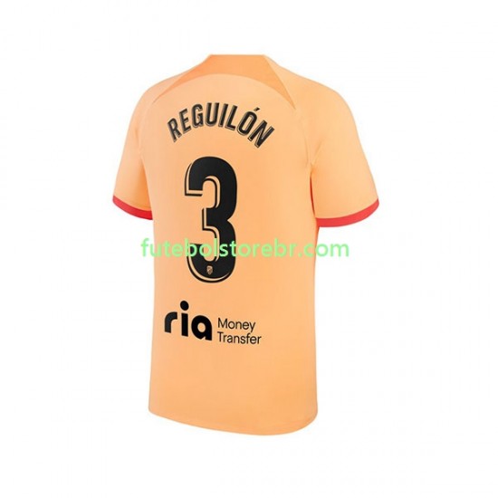 Camisa Atlético de Madrid Sergio Reguilon 3 III 2022-2023 manga curta pro Masculina