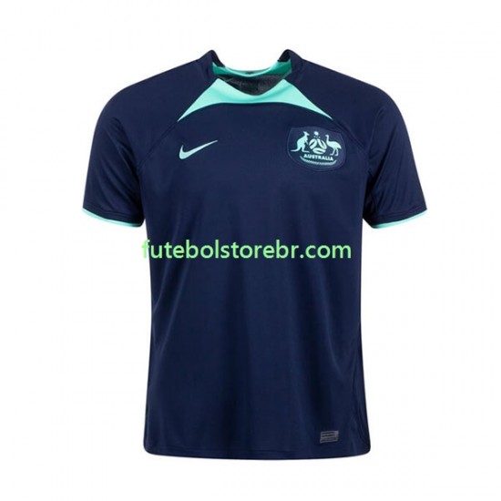 Camisa Austrália II Copa Do Mundo 2022 manga curta pro Masculina