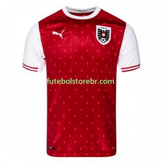 Camisa Áustria I 2021-2022 manga curta pro Masculina