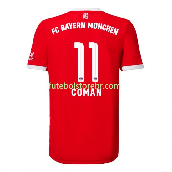 Camisa Bayern de Munique Coman 11 I 2022-2023 manga curta pro Masculina