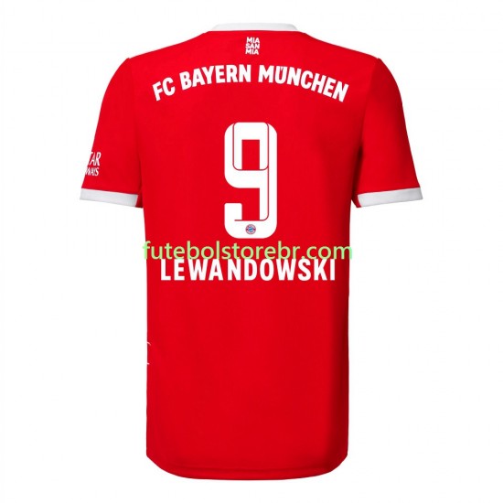 Camisa Bayern de Munique Lewandowski 9 I 2022-2023 manga curta pro Masculina