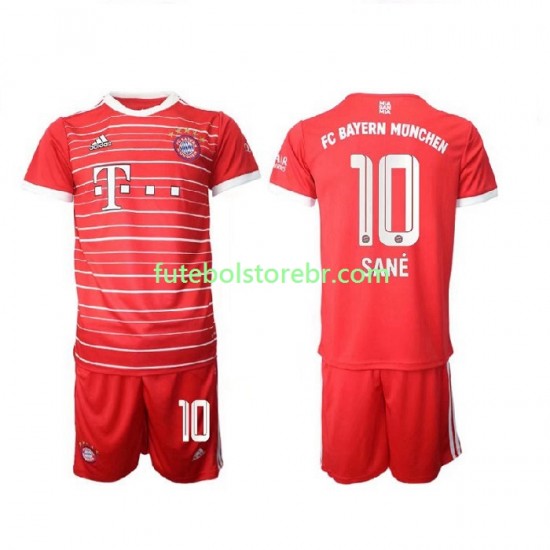 Camisa Bayern de Munique Sane 10 I 2022-2023 manga curta pro Juvenil