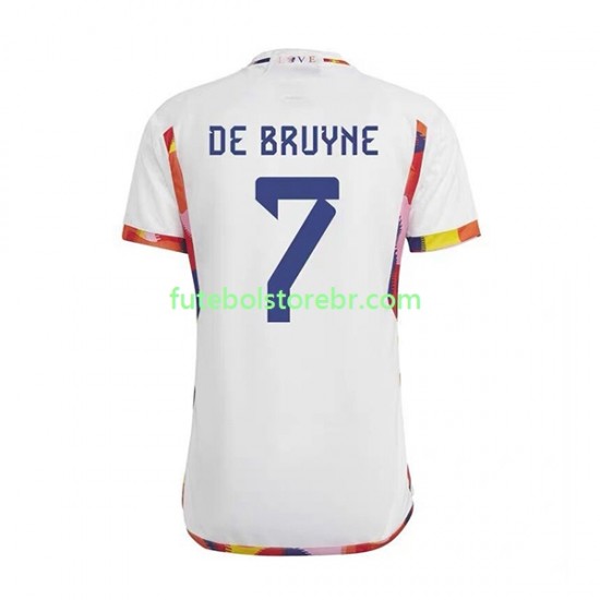 Camisa Bélgica De Bruyne 7 II Copa Do Mundo 2022 manga curta pro Masculina