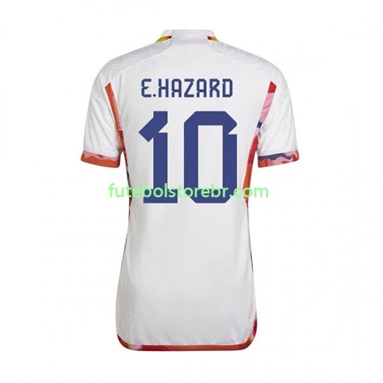 Camisa Bélgica Eden Hazard 10 II Copa Do Mundo 2022 manga curta pro Masculina