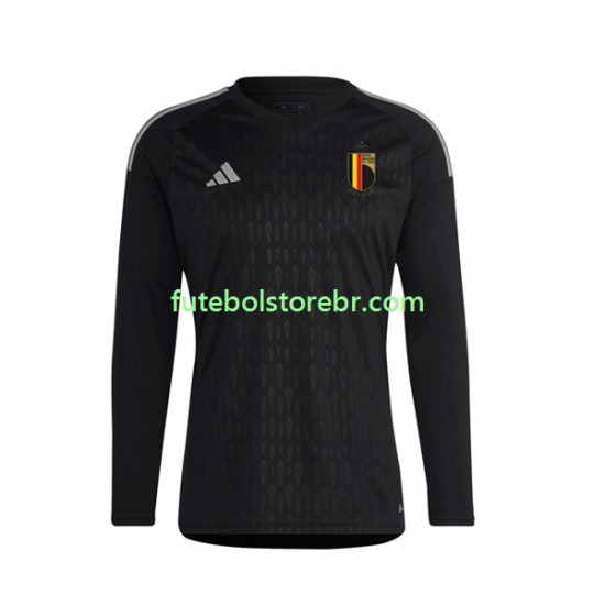 Camisa Goleiro Bélgica II 2022 manga longa pro Masculina