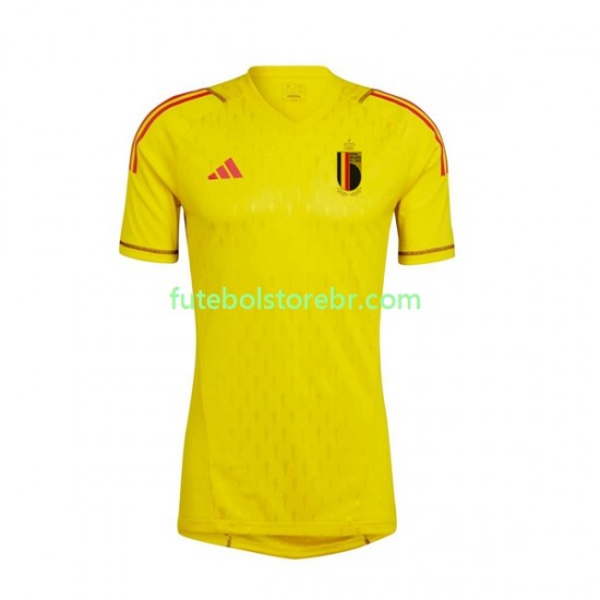 Camisa Goleiro Bélgica II Copa Do Mundo 2022 manga curta pro Masculina