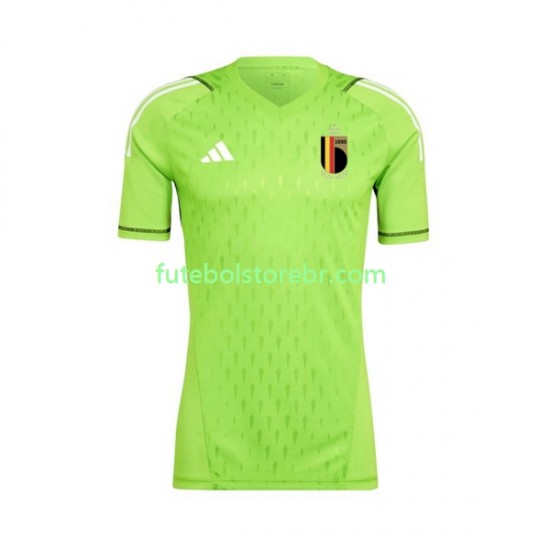 Camisa Goleiro Bélgica I 2021-2022 manga curta pro Masculina