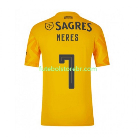 Camisa Benfica David Neres 7 II 2022-2023 manga curta pro Masculina