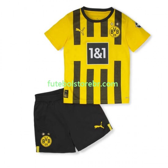 Camisa Borussia Dortmund I 2022-2023 manga curta pro Juvenil