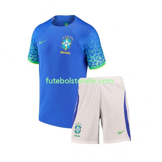 Camisa Brasil II Copa Do Mundo 2022 manga curta pro Juvenil