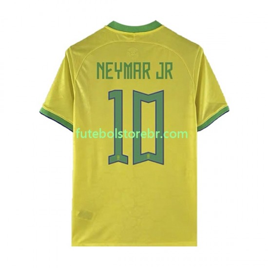 Camisa Brasil Neymar JR 10 I Copa Do Mundo 2022 manga curta pro Masculina