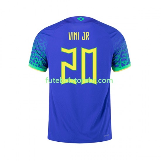 Camisa Brasil Vinicius Junior 20 II Copa Do Mundo 2022 manga curta pro Masculina