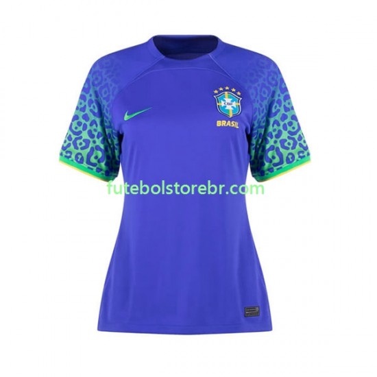 Camisa Brasil II Copa Do Mundo 2022 manga curta pro Feminino