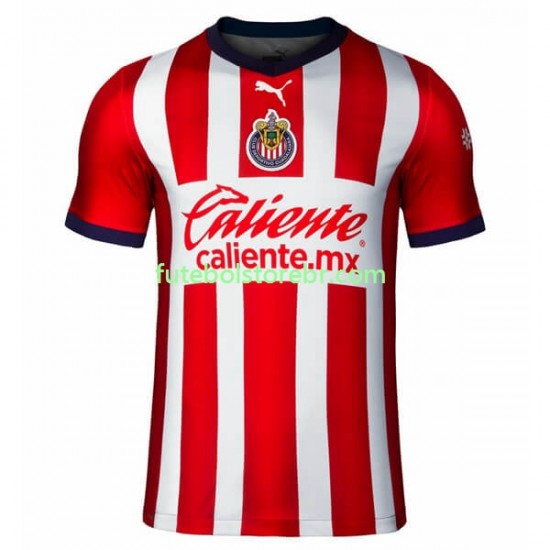 Camisa CD Guadalajara I 2022-2023 manga curta pro Masculina