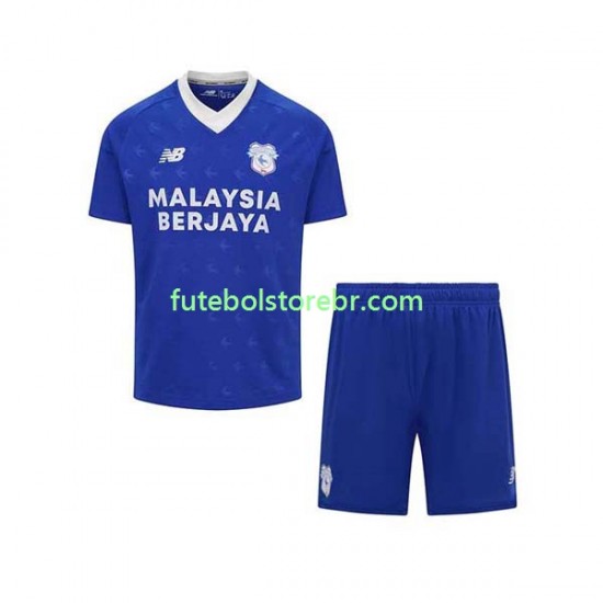 Camisa Cardiff City I 2022-2023 manga curta pro Juvenil