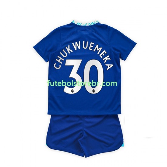 Camisa Chelsea Chukwuemeka 30 I 2022-2023 manga curta pro Juvenil